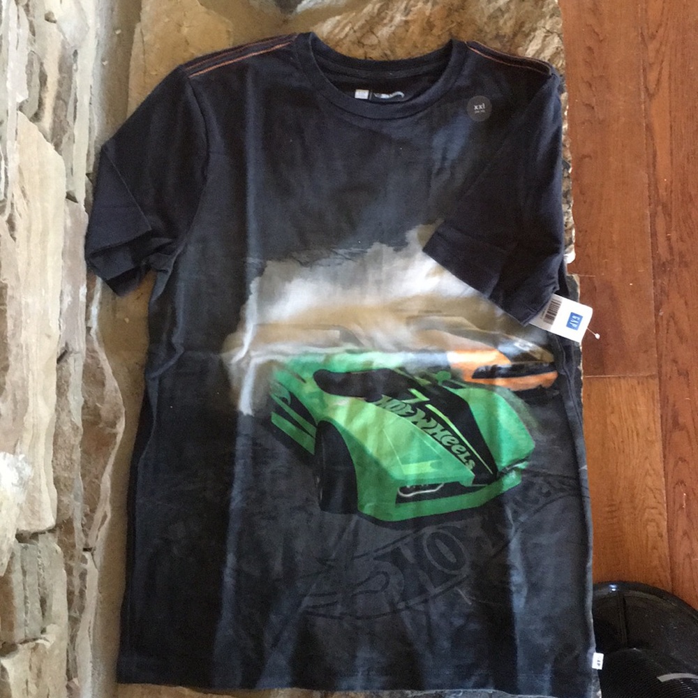 Boys, GAP black, hot wheels t-shirt, XXL, 14-16